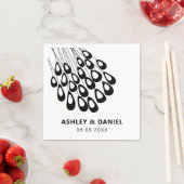 Stilvolle Pfauenfeather Moderne Hochzeit Serviette (Beispiel)