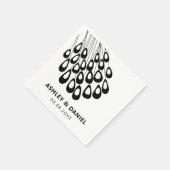 Stilvolle Pfauenfeather Moderne Hochzeit Serviette (Ecke)