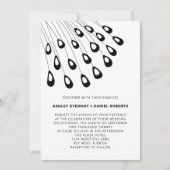 Stilvolle Pfauenfeathers Moderne Hochzeit Einladung (Vorderseite)