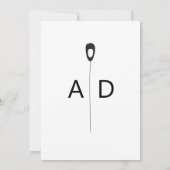 Stilvolle Pfauenfeathers Moderne Hochzeit Einladung (Rückseite)