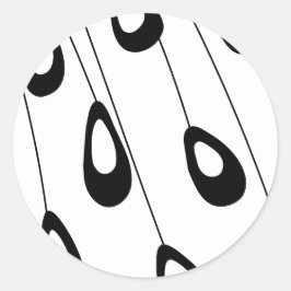 Stilvolle Pfauenfeder Moderner Umschlag Aufkleber