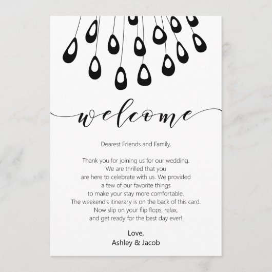 Stilvolle Pfauenhypock-Begrüßungsbriefe und Fahrka Programm (Vorderseite)