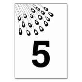 Stilvolle Pfauenpfaue Moderne Hochzeitskarten für  Tischnummer (Vorderseite)