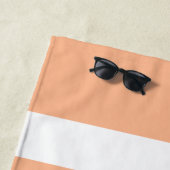 Stilvolle Pfirsichrosa Streifen Strandtuch (Beispiel)