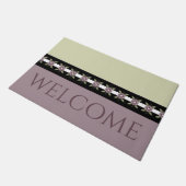 Stilvolle Pflaume Lila Fußmatte (Schrägansicht)