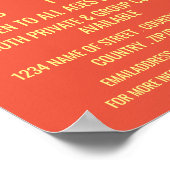 Stilvolle Piano-Lektionen Werbung Poster (Ecke)