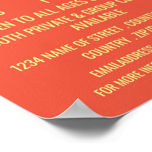 Stilvolle Piano-Lektionen Werbung Poster (Ecke)