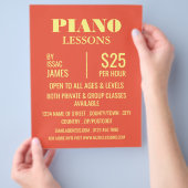 Stilvolle Piano Lessons Werbung Flyer (Hand)