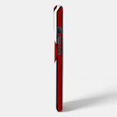 Stilvolle Piano-Musiknoten in Rot und Weiß Case-Mate iPhone Hülle (Rückseite / Links)