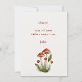 Stilvolle Pilz-Botanische Geburtstagskarte (Rückseite)