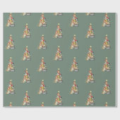 Stilvolle Pine Tree Cats Geschenkpapier (Flach)