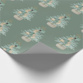 Stilvolle Pinienbäume Geschenkpapier (Ecke)