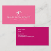 Stilvolle Pink Beauty Salon Business Card Visitenkarte (Vorne/Hinten)