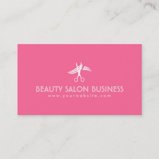 Stilvolle Pink Beauty Salon Business Card Visitenkarte (Vorderseite)