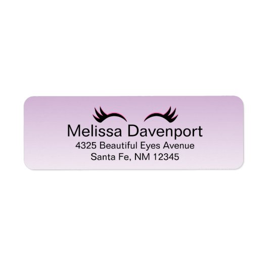 Stilvolle Pink & Black Eyelashes auf Lila Glanz (Vorne)