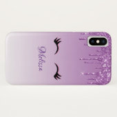 Stilvolle Pink & Black Eyelashes beim Drippen von Case-Mate iPhone Hülle (Rückseite (Horizontal))