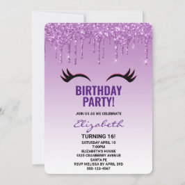 Stilvolle Pink & Black Eyelashes beim Drippen von  Einladung