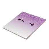 Stilvolle Pink & Black Eyelashes beim Drippen von Fliese (Seite)