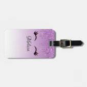 Stilvolle Pink & Black Eyelashes beim Drippen von Gepäckanhänger (Vorderseite horizontal)