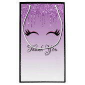 Stilvolle Pink & Black Eyelashes beim Drippen von  Kleine Geschenktüte (Rückseite)