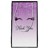 Stilvolle Pink & Black Eyelashes beim Drippen von  Kleine Geschenktüte (Vorderseite)