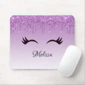 Stilvolle Pink & Black Eyelashes beim Drippen von Mousepad (Mit Mouse)