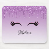 Stilvolle Pink & Black Eyelashes beim Drippen von Mousepad (Vorne)