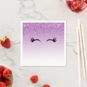Stilvolle Pink & Black Eyelashes beim Drippen von  Serviette (Beispiel)