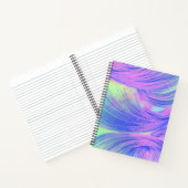 Stilvolle Pink Blue Abstrakt Feathers Notizblock (Innenseite)