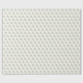 Stilvolle Pink & Blue Blume Bouquet Geschenkpapier (Flach)