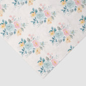 Stilvolle Pink & Blue Blume Bouquet Seidenpapier (Ausschnitt)