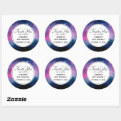 Stilvolle Pink & Blue Galaxy Stars Abstrakt Geburt Runder Aufkleber (Blatt)