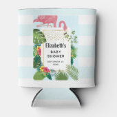 Stilvolle Pink Flamingo Baby Dusche Dosenkühler (Vorderseite)