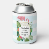 Stilvolle Pink Flamingo Baby Dusche Dosenkühler (Kanne Rückseite)