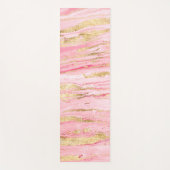 Stilvolle Pink Gold Abstrakt Marble Liquid Paint Yogamatte (Vorderseite)