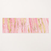 Stilvolle Pink Gold Abstrakt Marble Liquid Paint Yogamatte (Vorderseite (Horizontal))