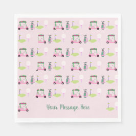 Stilvolle Pink Golf Design Personalisierte Botscha Serviette