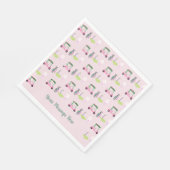 Stilvolle Pink Golf Design Personalisierte Botscha Serviette (Ecke)