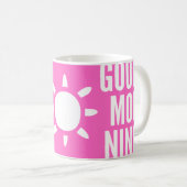 Stilvolle Pink Good Morning Sun Tee Tasse (VorderseiteRechts)