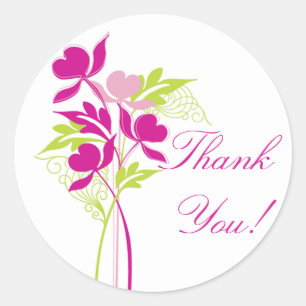 Stilvolle Pink & Green Bouquet Brautparty Sticker