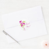 Stilvolle Pink & Green Bouquet Brautparty Sticker (Umschlag)