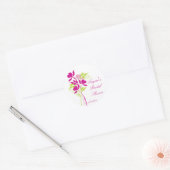 Stilvolle Pink & Green Bouquet Brautparty Sticker (Umschlag)