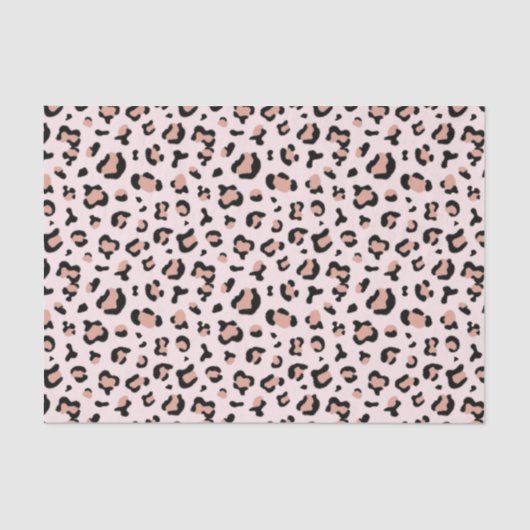 Stilvolle Pink Leopard Print Business Packaging Seidenpapier (Vorderseite)