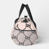 Stilvolle Pink Monogram Name Girl's Initial Luxury Duffle Bag (Rechts)