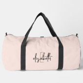 Stilvolle Pink Monogram Name Girl's Script Sports Duffle Bag (Vorderseite)