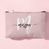 Stilvolle Pink Monogram Name Girl's Script Zubehörtasche