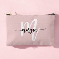 Stilvolle Pink Monogram Name Girl's Script
