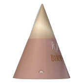 Stilvolle Pink Pearlescent Geburtstagsparty Hat Partyhütchen (Links)