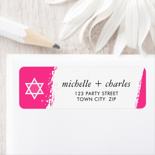 Stilvolle Pinselstriche, hellrosa, STAR ODER DAVID (Insitu)