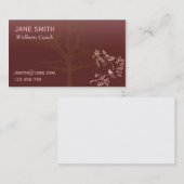 Stilvolle Plum Burgundy Wellness Caoch Baum des Le Visitenkarte (Vorne/Hinten)